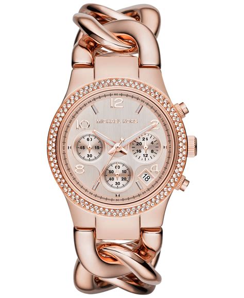 Michael Kors Women's Chronograph Runway Twist Rose Gold 